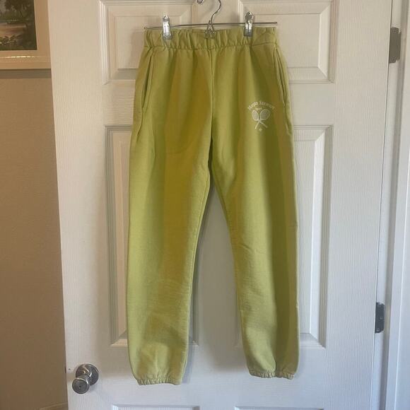Revolve Morgan Stewart Sport Sweatpants in Lemon Lime size Small - Picture 10 of 13